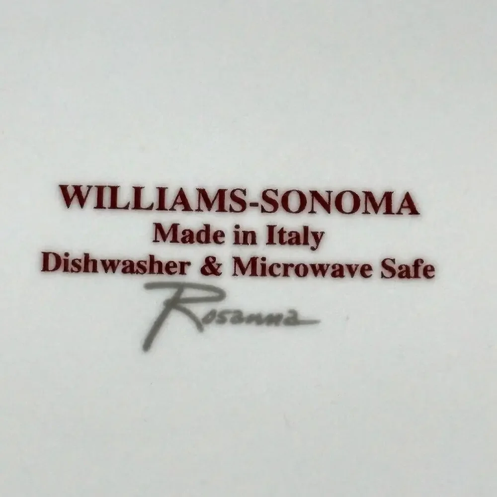 Williams Sonoma Rosanna Canape Plates (4) Fruit Design Tidbit Appetizer Display